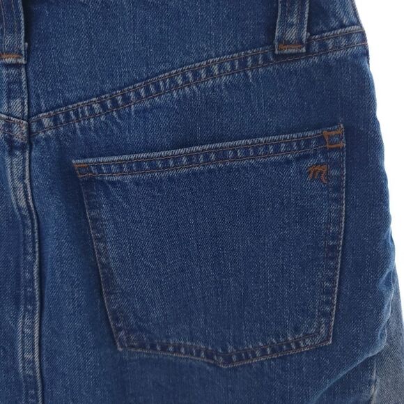 Madewell Rigid Denim A-Line Mini Skirt: Pieced Edition J0555 Women's 24 Raw Hem - Picture 5 of 8